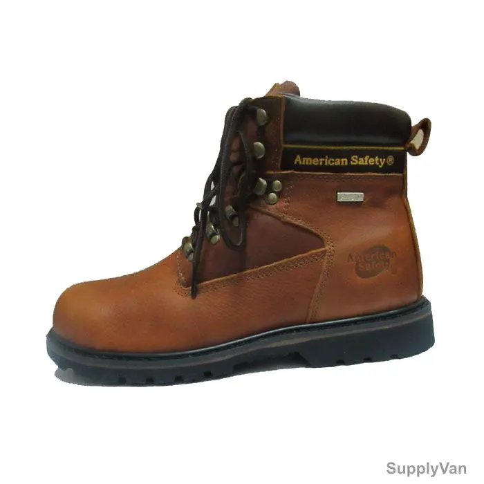 American Safety Safety Shoes, TW103, Size41, Brown