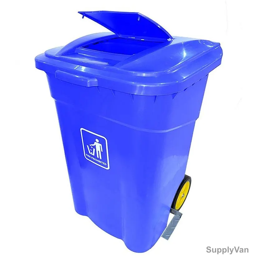 Akc Garbage Bin With Side Pedal, CHGC01B-240, Plastic, 240 Ltrs, Blue