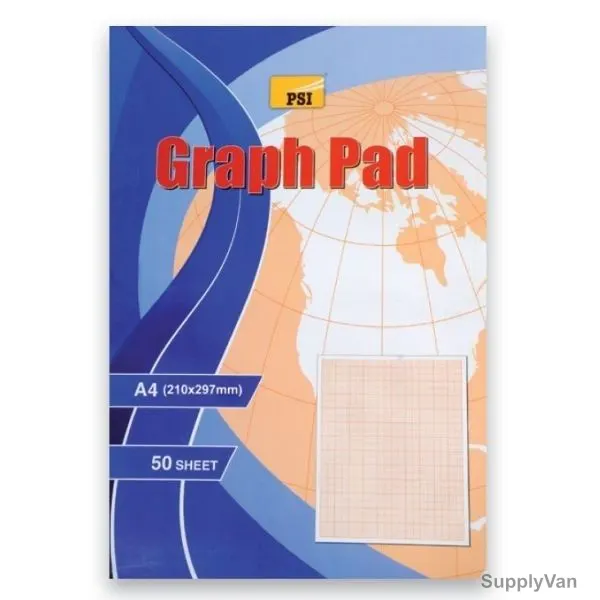 PSI Graph Pad, PSNBGPA450, A4, 50 Sheets, 297 x 210MM — image 1