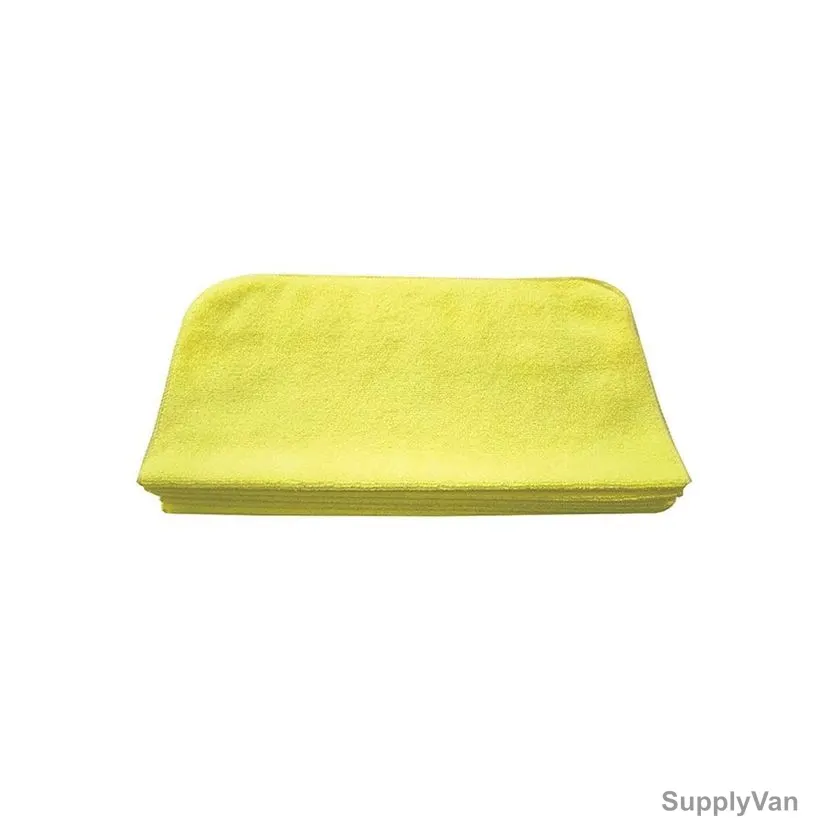 Microfiber Towel, KT10Y, 40CM Width x 40CM Length, Yellow, 12 Pcs/Pack