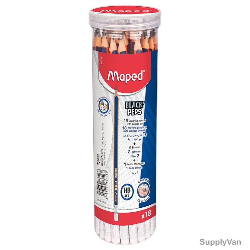 Maped Pencil Set, MD-983716, Black, 18 Pcs/Set