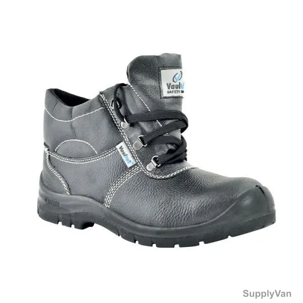 Vaultex Steel Toe Safety Shoes, SG6, Size46, Black, High Ankle