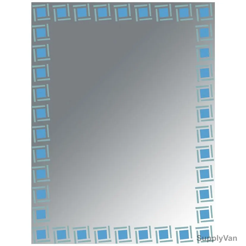 Argent Crystal Simple Mirror, YJ-1247H, Rectangular
