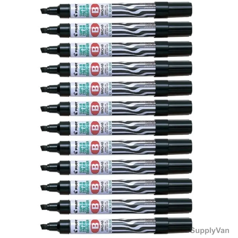 Pilot Permanent Marker, SC-B-B, Black, PK12