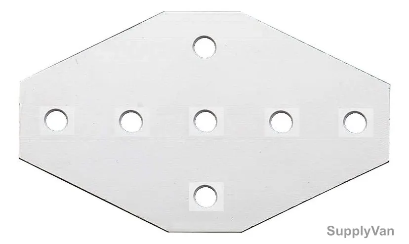 Extrusion Cross Reinforcement Flat Plate, 40 Series, Aluminium, 40 x 40MM, Silver — image 1