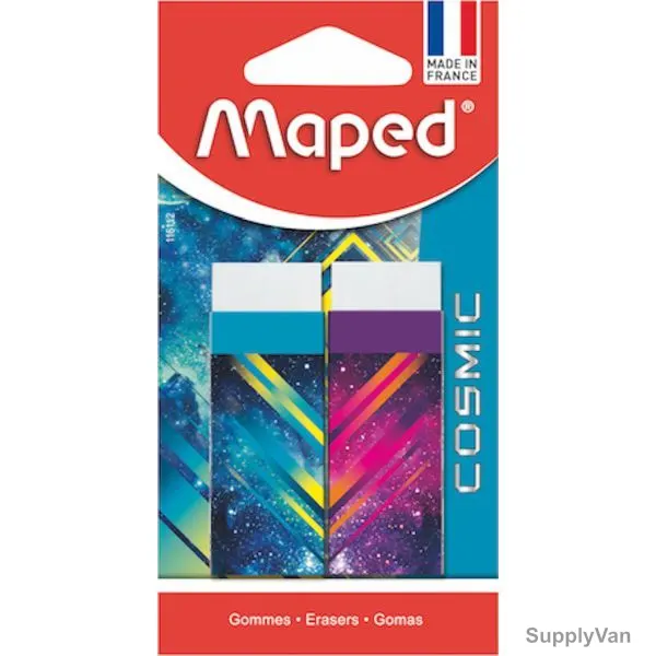 Maped Cosmic Teens Eraser, MD-116112, White, 2 Pcs/Pack
