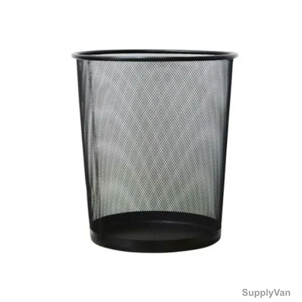 Brooks Mesh Waste Bin, Round, 120 Ltrs, Black