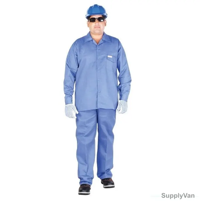 Workland Pant and Shirt, MLO, Twill Cotton, M, Petrol Blue