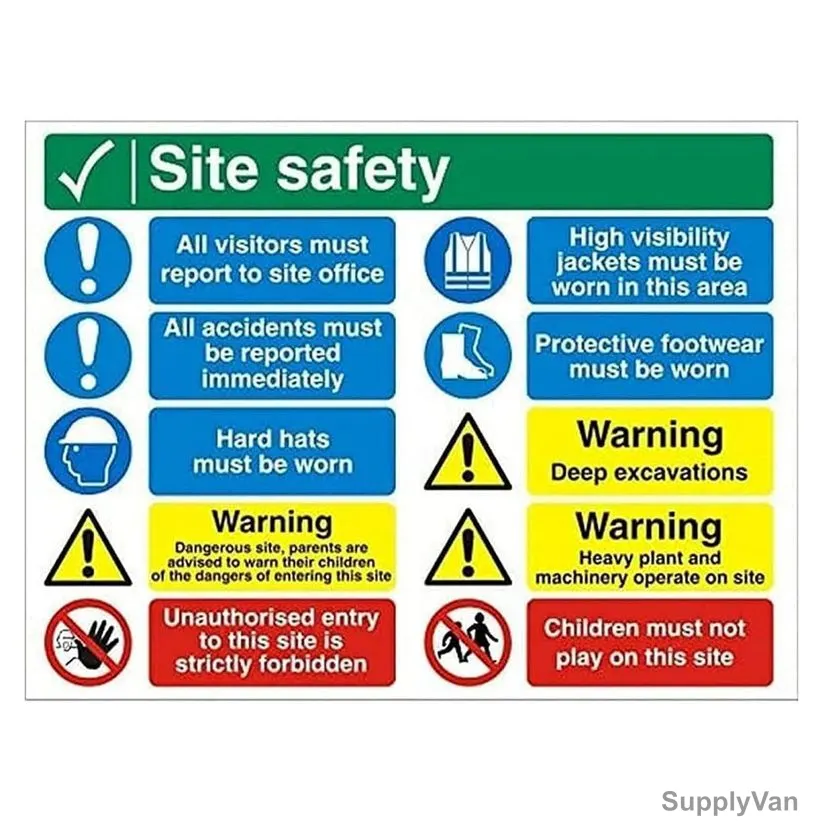 Bpa Site Safety Sign, Plastic, 450MM Width x 600MM Length