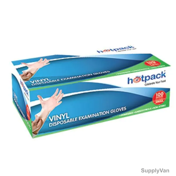 Hotpack Powdered Vinyl Gloves, VGS, S, 1000 Pcs/Carton — image 1