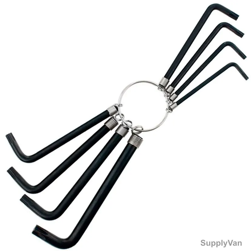 Sparta Allen Key Set, 112667, CrV Steel, T10-T50, 9 Pcs/Set