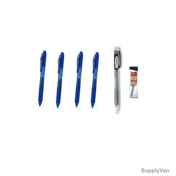 Pentel Retractable Liquid Gel Pen, PEP-VP-007, 0.7MM Tip, Blue, 6 Pcs/Set