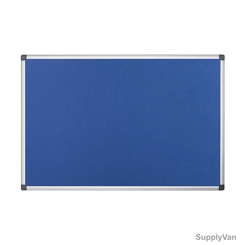Bi-Office Notice Board With Aluminium Frame, FA2743170, Maya, Felt, 1200MM Width x 1800MM Length, Blue — image 1