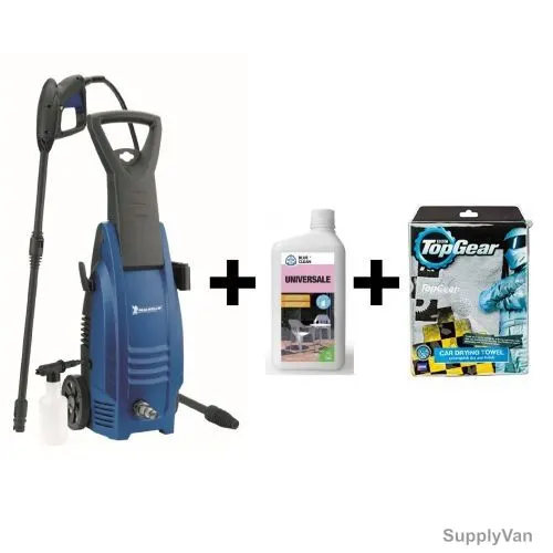Michelin Pressure Washer MPX120 With Universal Car Shampoo and Top Gear Car Drying Towel Combo