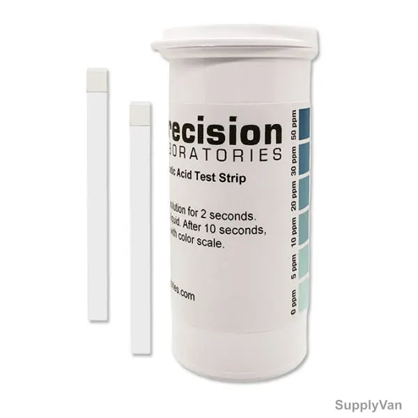 Precision Peracetic Acid Test Strip, PAA-50, 50ppm, 64 x 5MM, PK50 — image 1