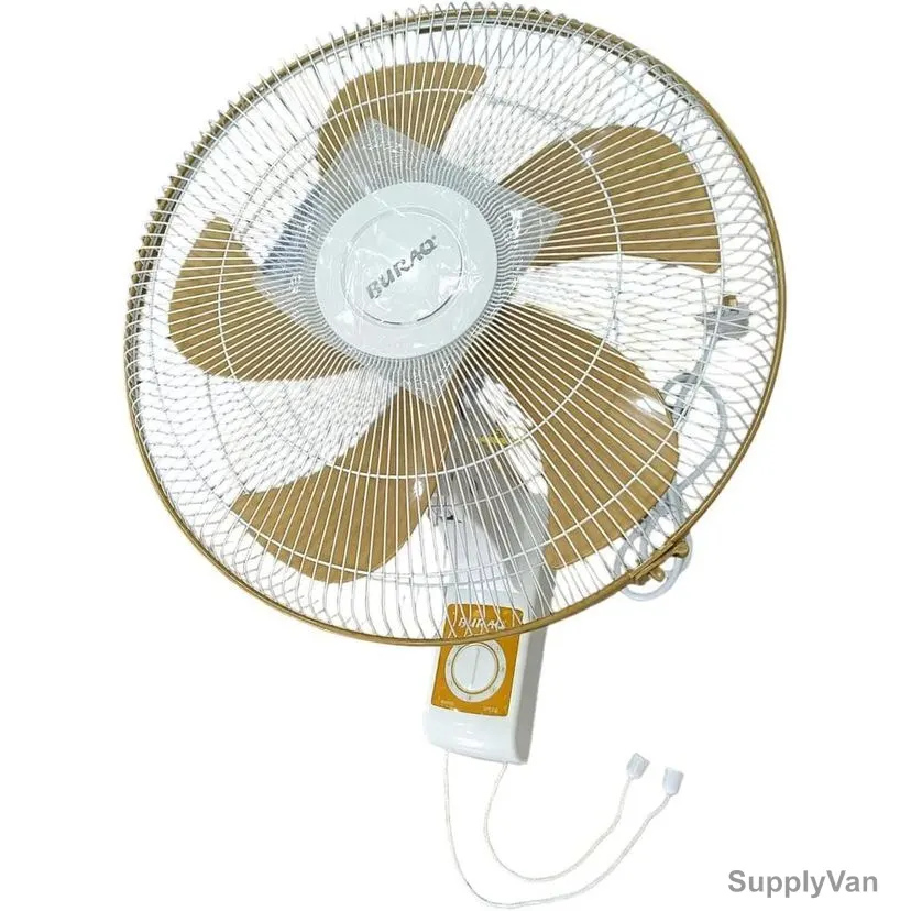 Wall Fan, BWF-D18, 65W, 18 Inch Blade Dia, White/Brown — image 1