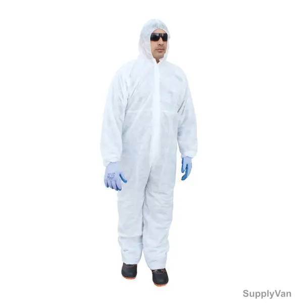Vaultex Disposable Coverall, DCC, 30GSM, 5XL, White