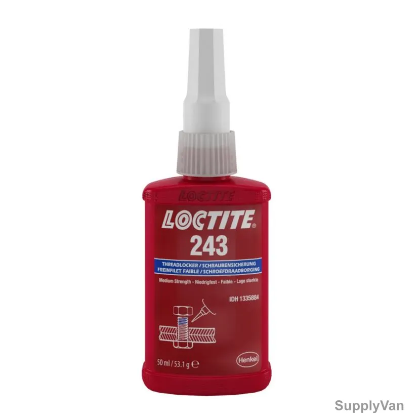 Loctite Medium Strength Threadlocker, 243, 50ML