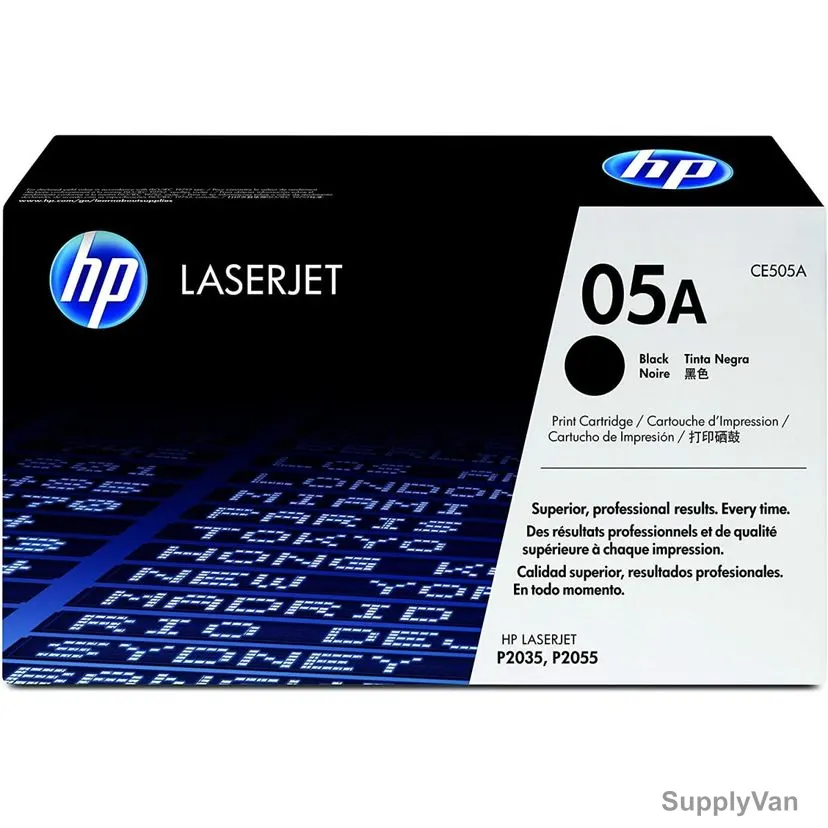 HP Original LaserJet Toner Cartridge, CE505A, 05A, Black