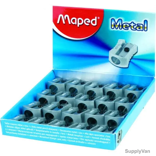 Maped Satellite Metal Pencil Sharpener, MD-041710, 1 Hole, Grey, 40 Pcs/Pack