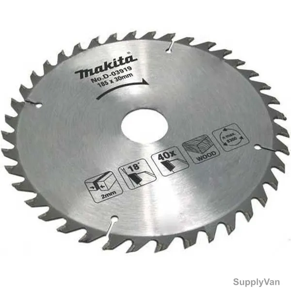 Makita Circular Saw Blade, D-03919, 185x30MM, 40 Teeth