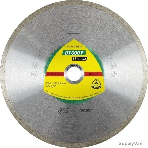 Klingspor Diamond Cutting Blade, DT600F, Supra, 100MM