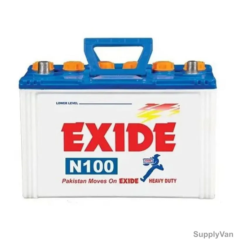 Exide Lead Acid Battery, N100, 12V, 75Ah