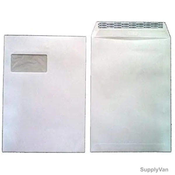Letter Envelope With Window, C4, 9 x 13 Inch, White, 25 Pcs/Pack