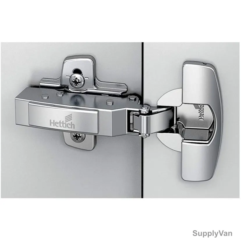 Hettich Hydraulic Door Hinge, Sensys 8631i, 90 Deg, Nickel Plated Steel, Silver