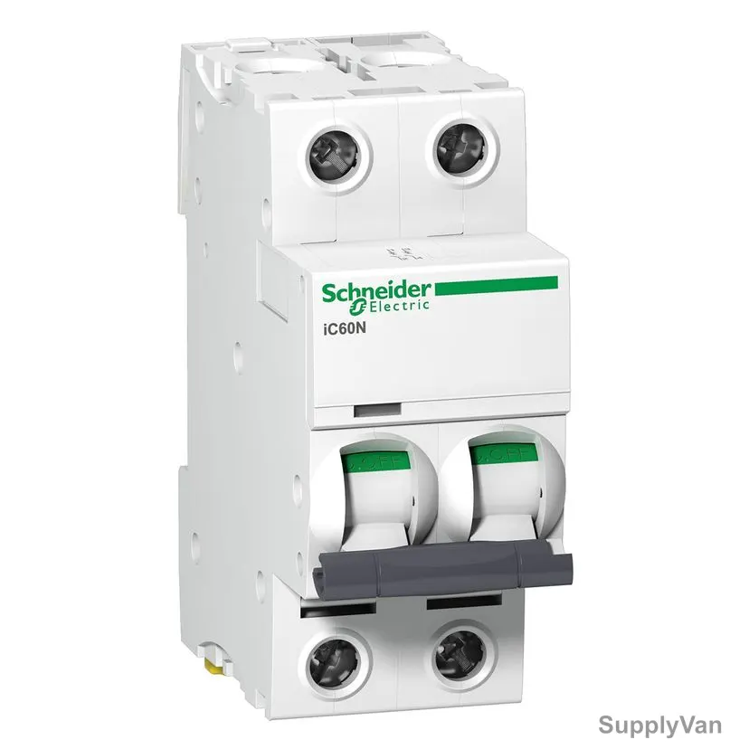Schneider Electric iC60N Miniature Circuit Breaker, A9F44220, 2P, Curve, C, 20A