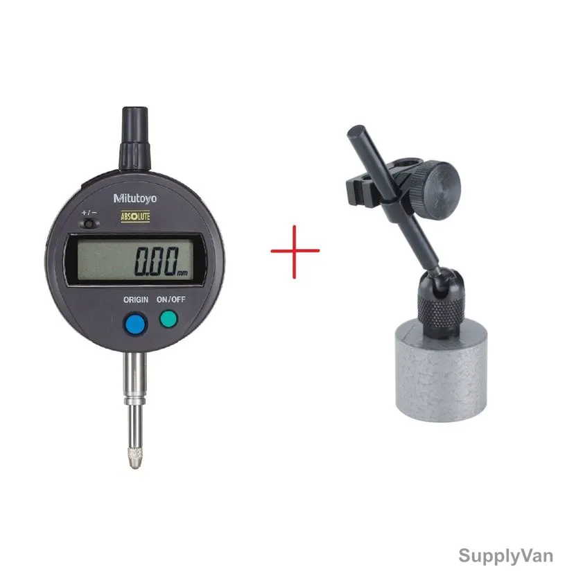 Mitutoyo Digital Dial Indicator With Magnetic Stand, 543-781PLUS7010S, Range 12.7MM — image 1