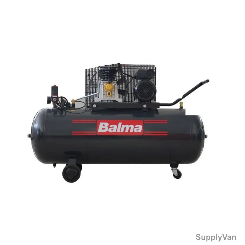 Balma Air Compressor, BAL-B26B-200CM3, Single Phase, 3 HP, 10 Bar, 200 Ltrs