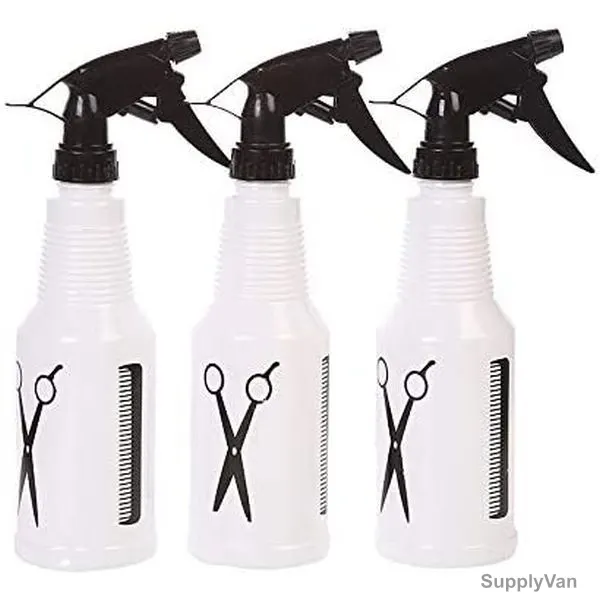 Hair Spray Bottle, Plastic, 600ML, White, 3 Pcs/Pack