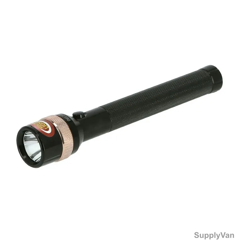 Olsenmark Rechargeable LED Flashlight, OMFL2760, 600 mAh, Black/Gold