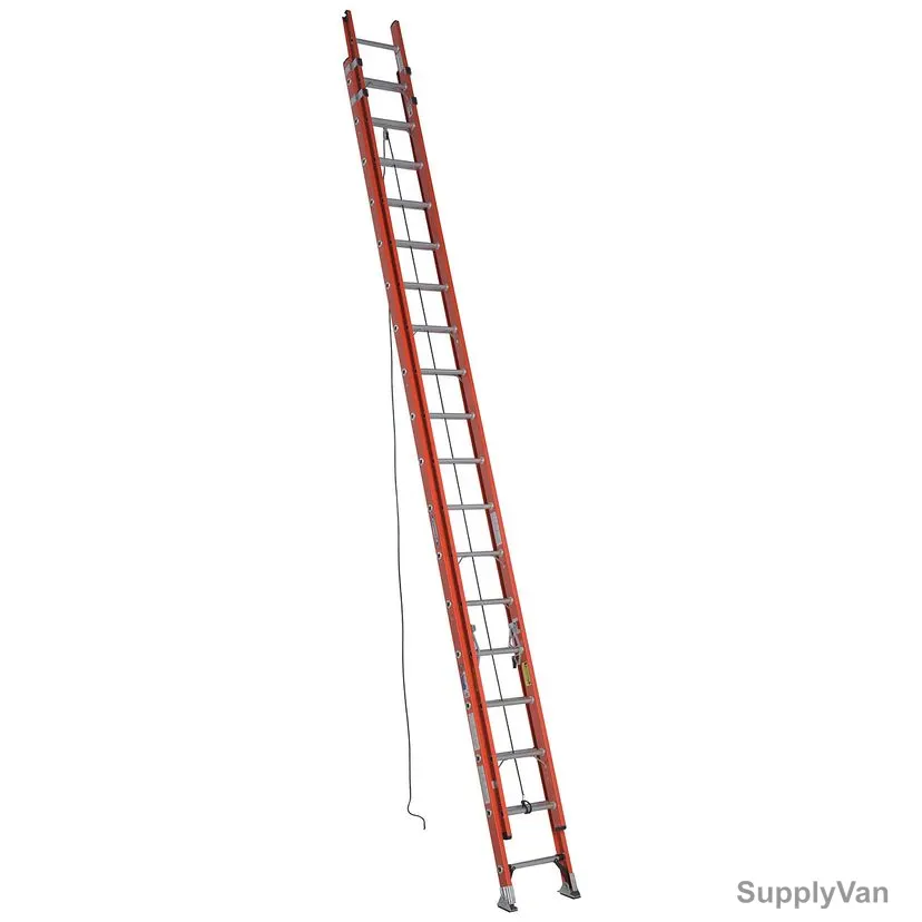 Werner Dual Section Extension Ladder, D6236-2, Fiberglass, D-Rung, 18+18 Steps, 136 Kg Weight Capacity