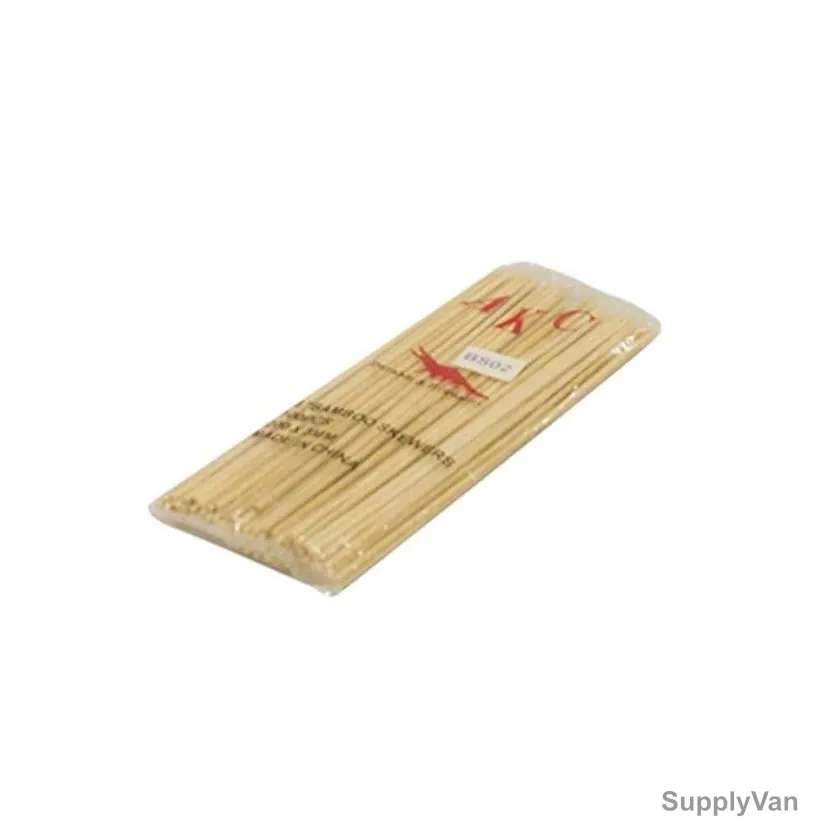 Akc Bamboo Skewers, BS02, 3MM Width x 8 Inch Length, 100 Pcs/Pack