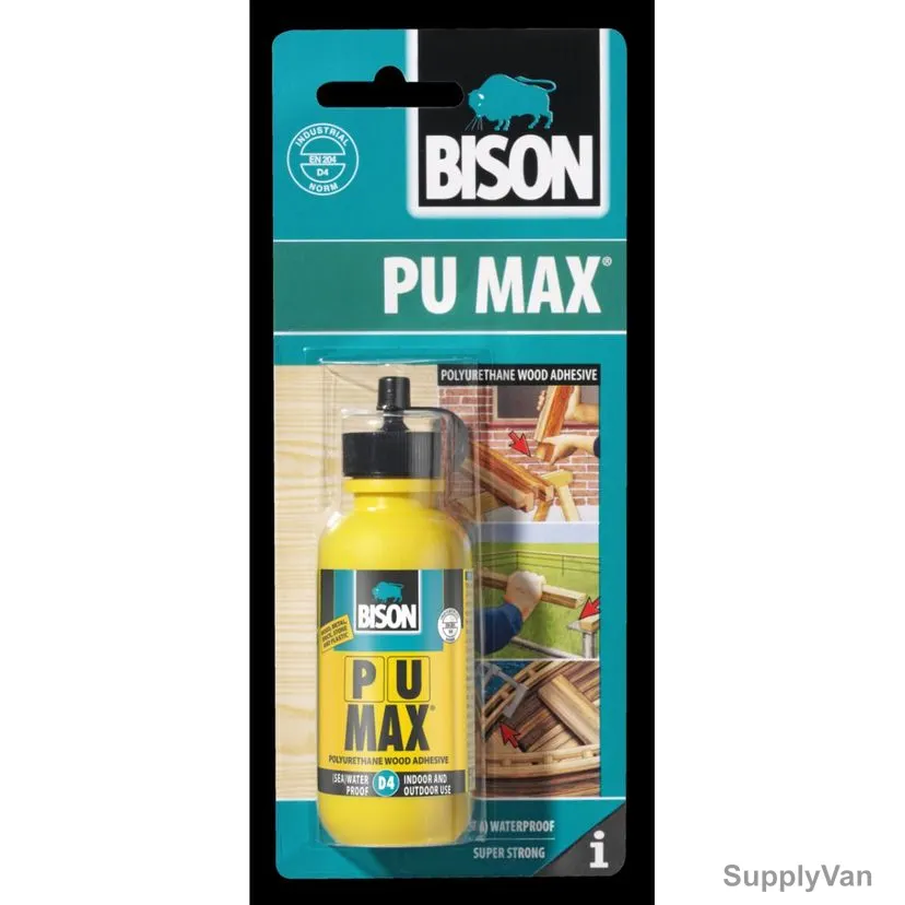 Bison Flacon Wood Adhesive, 6305298, PU Max, 75GM