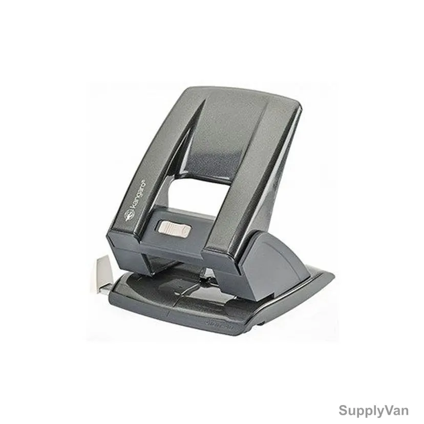 Kangaro 2 Hole Paper Punch Machine, AION-40, Metal, 40 Sheets, Black