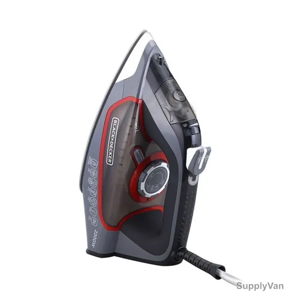 Black and Decker Steam Iron, X2050-B5, 2200W, Black and Grey