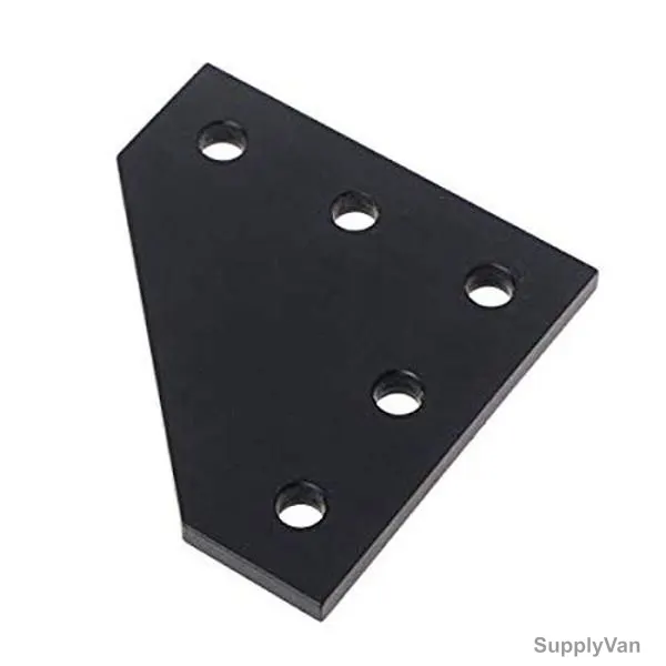 Extrusion 90 Degree Reinforcement Flat Plate, 30 Series, Aluminium, 30MM, Black