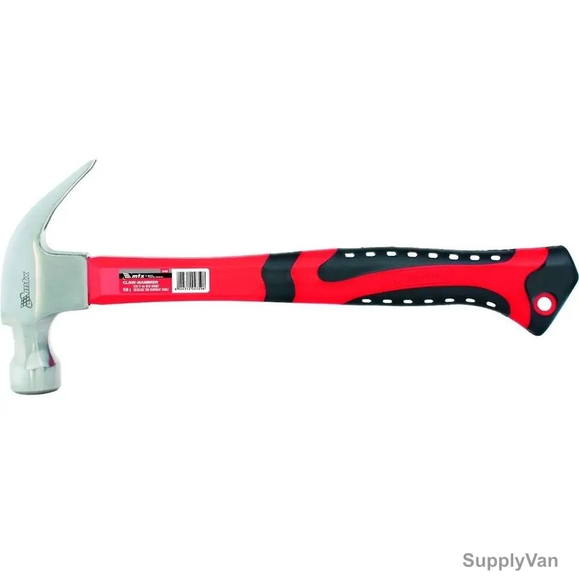 Mtx Claw Hammer With Rubber Coated Fiberglass Handle, 104469, 27MM, 450GM