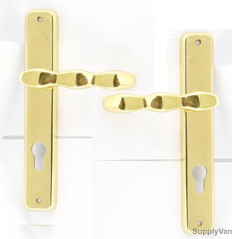 CAL Lever Handle with Lock, SAF-9, Brass Material, Gold Colour