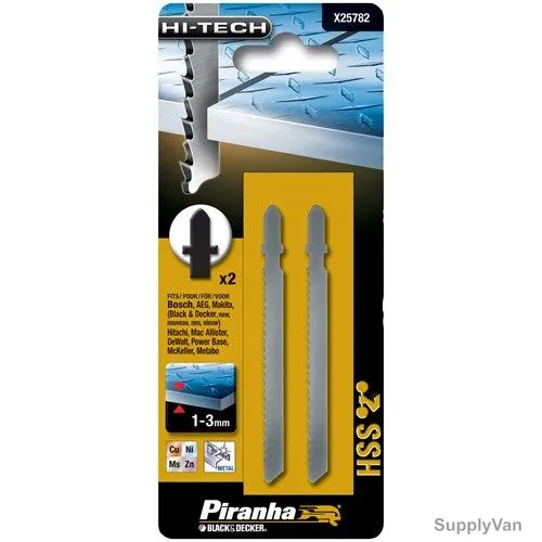 Black and Decker Jigsaw Blade, X25782-XJ, 63MM, PK2