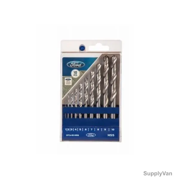 Ford Drill Bit Set, FPTA-05-0016, Silver, 10PCS