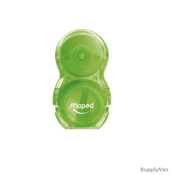 Maped Loopy Pencil Sharpener With Eraser, MD-049111, 1 Hole, Green, 24 Pcs/Pack