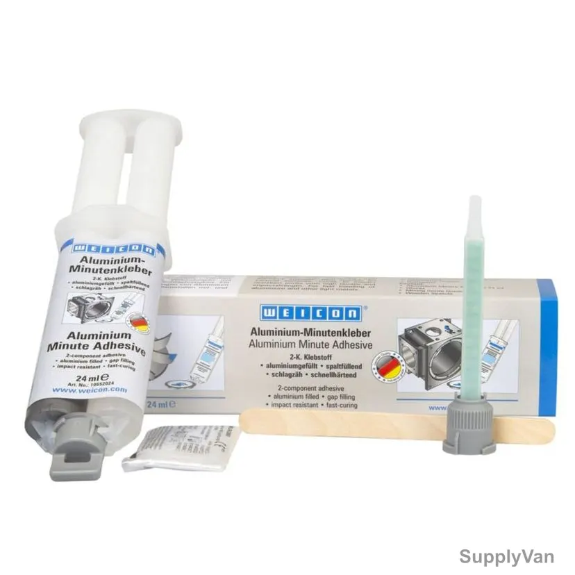 Weicon Aluminium Minute Adhesive With Mixing Nozzle, 10552025, 24ML — image 1