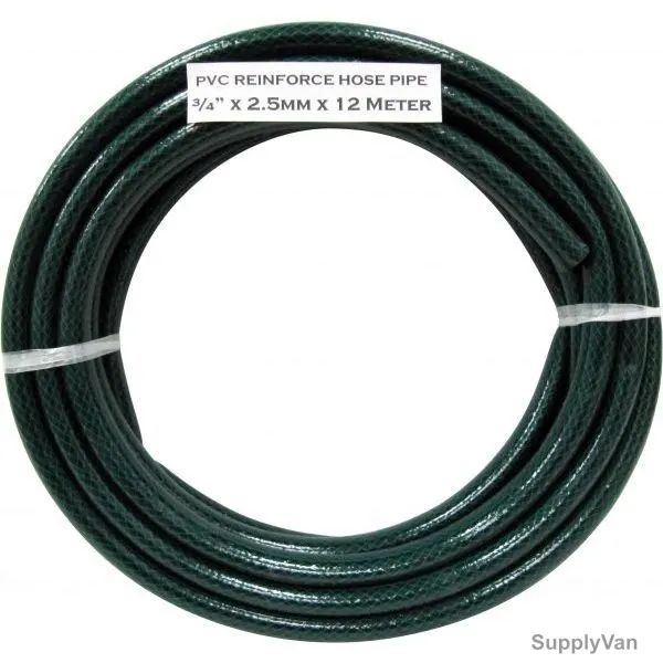 Hifazat PVC Reinforce Hose Pipe, SHGT-G-34-25-12, 12 Mtrs, Green