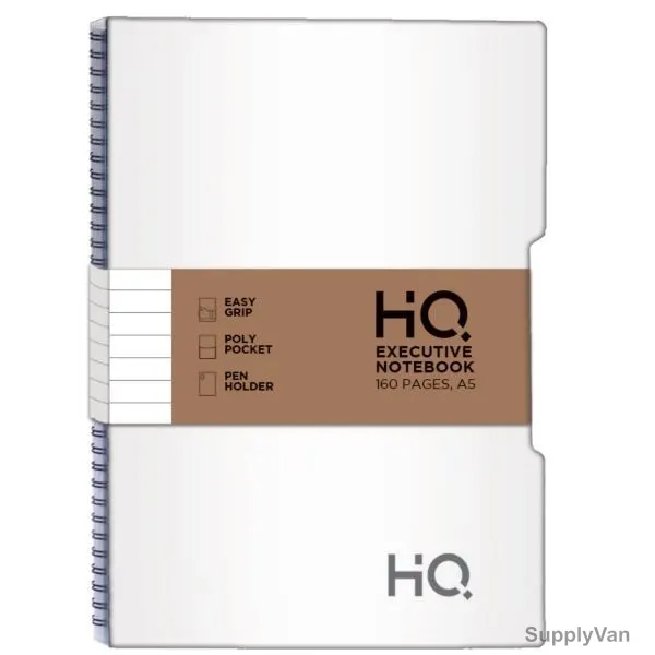 Navneet HQ Executive Notebook, NAV85490, A5, 80 Sheets, White