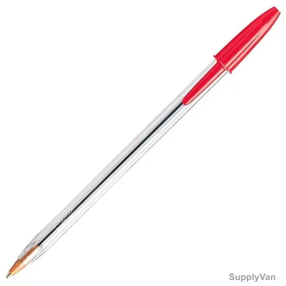 Bic Ball Pen, 1.0MM, Red, 50 Pcs/Pack