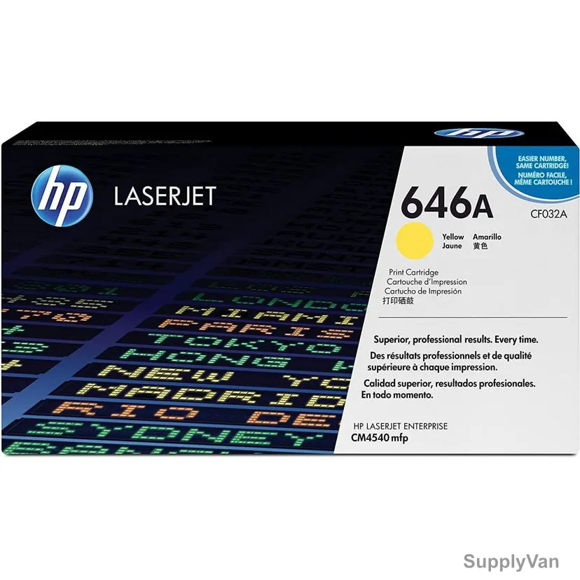 HP Original LaserJet Toner Cartridge, CF032A, 646A, 12500 Pages, Yellow — image 1